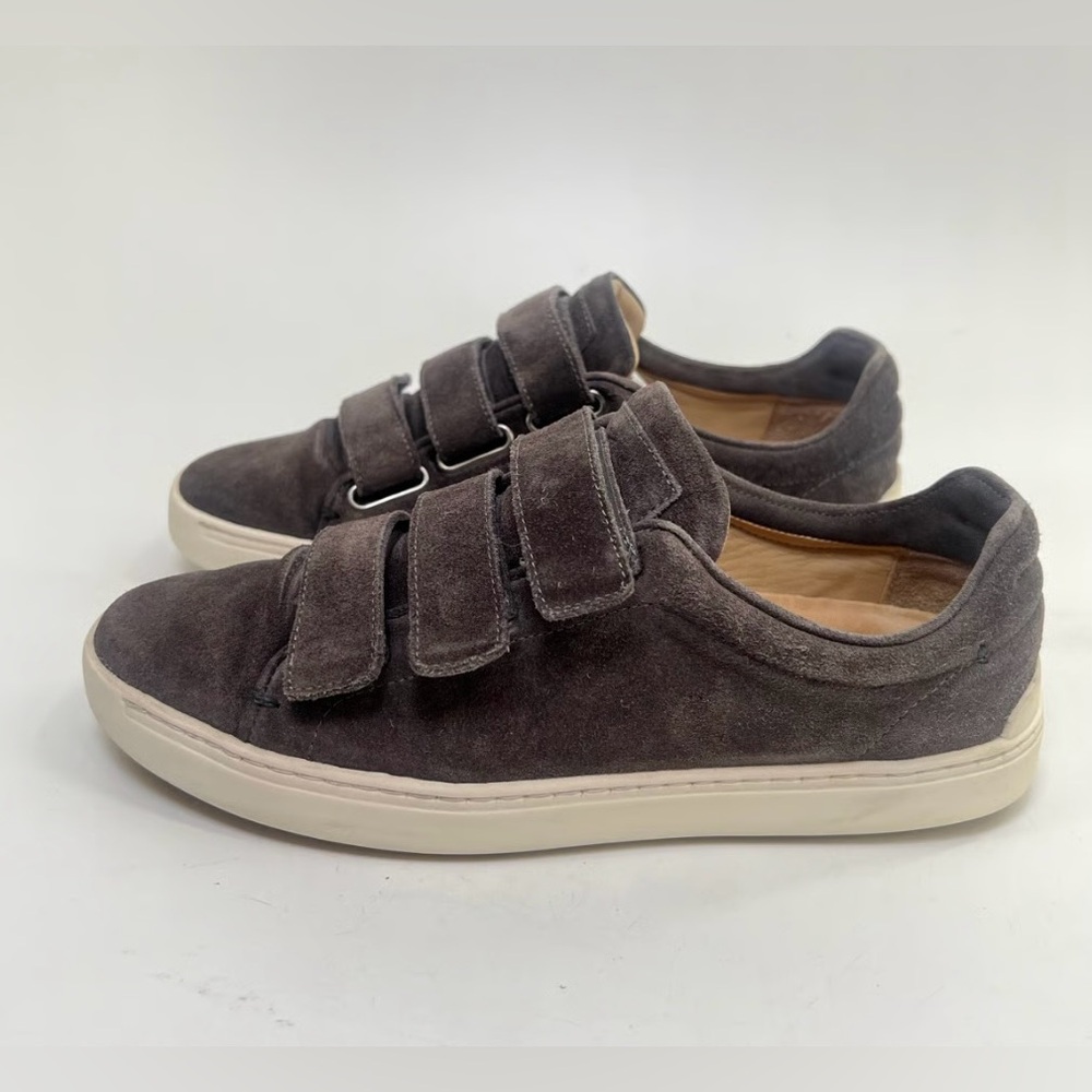 rag & bone Gray Suede Triple Velcro Strap Sneakers